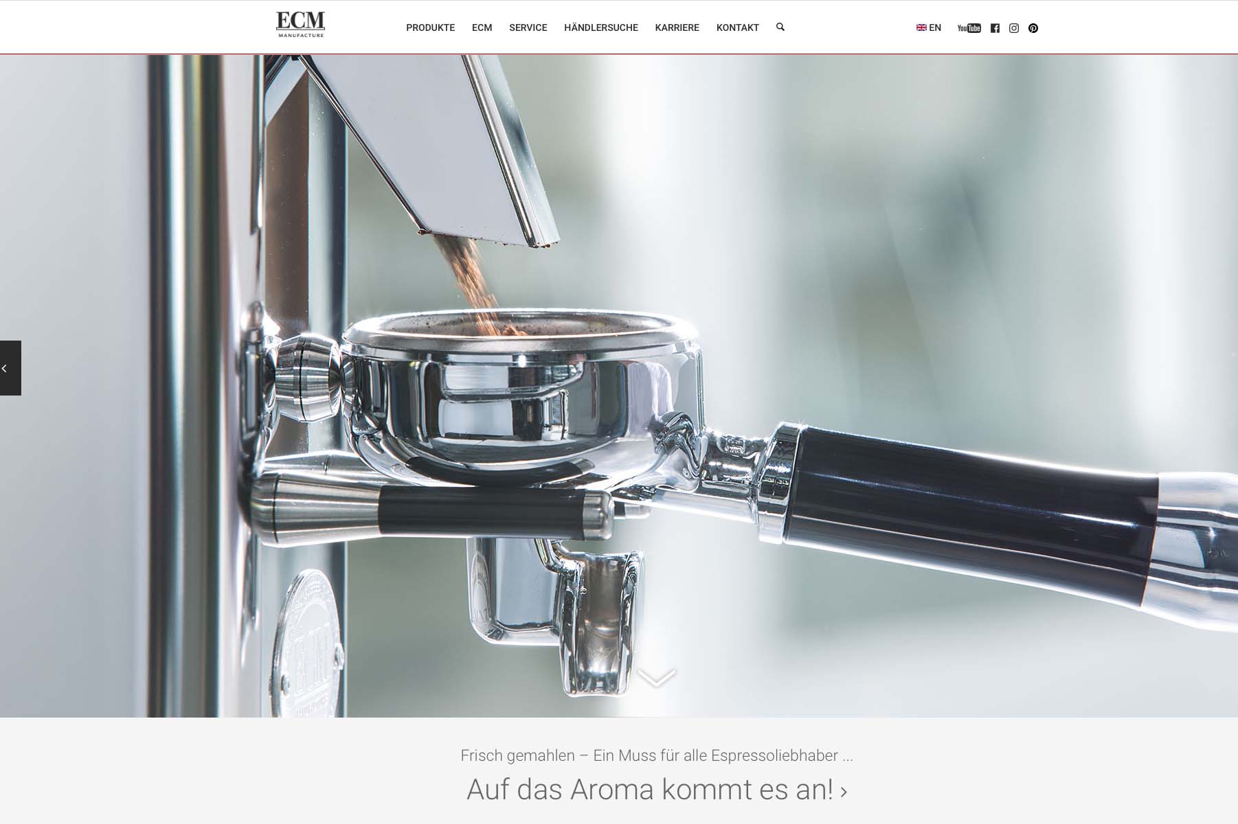 Emotionale Close Up Fotografie für ECM und Profitec